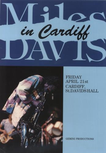 Miles Davis In Cardiff tour programme UK MDATRIN858283