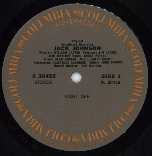 Miles Davis Jack Johnson vinyl LP album (LP record) US MDALPJA778852