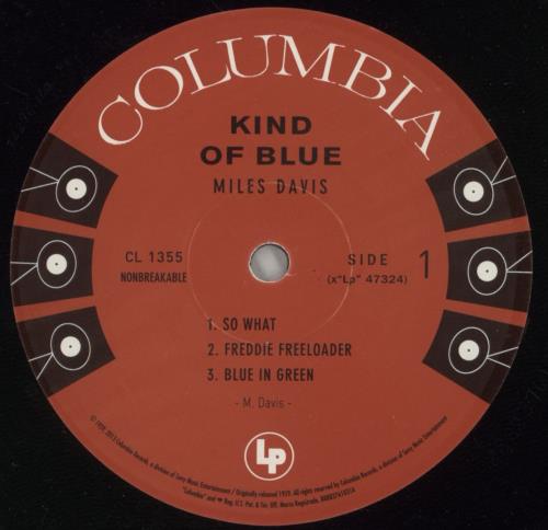 Miles Davis Kind Of Blue - 180gm Vinyl vinyl LP album (LP record) US MDALPKI869852