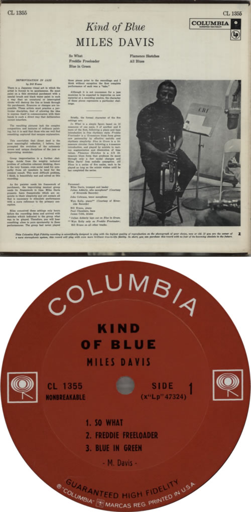 Miles Davis Kind Of Blue - 2 eye vinyl LP album (LP record) US MDALPKI616351