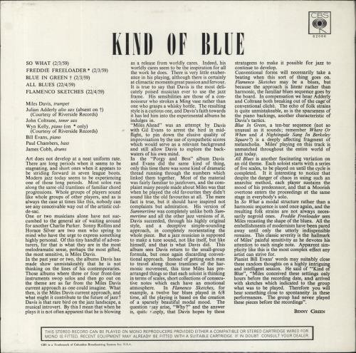 Miles Davis Kind Of Blue - 4th - EX vinyl LP album (LP record) Dutch MDALPKI459278