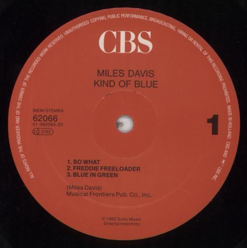 Miles Davis Kind Of Blue - 4th vinyl LP album (LP record) Dutch MDALPKI687349