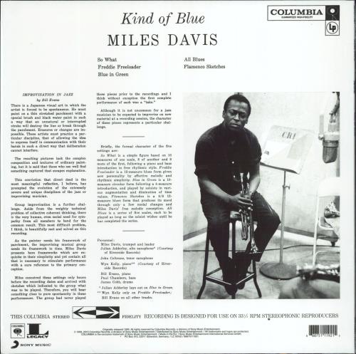 Miles Davis Kind Of Blue - Sealed vinyl LP album (LP record) UK MDALPKI769076