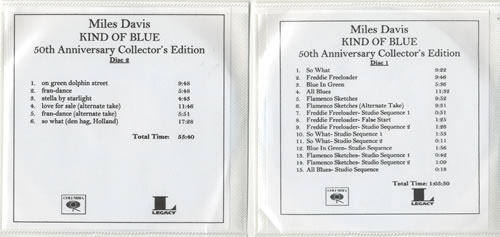 Miles Davis Kind Of Blue 3-disc CD/DVD Set US MDA3DKI471677