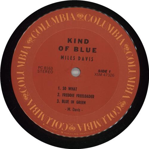 Miles Davis Kind Of Blue vinyl LP album (LP record) US MDALPKI499703