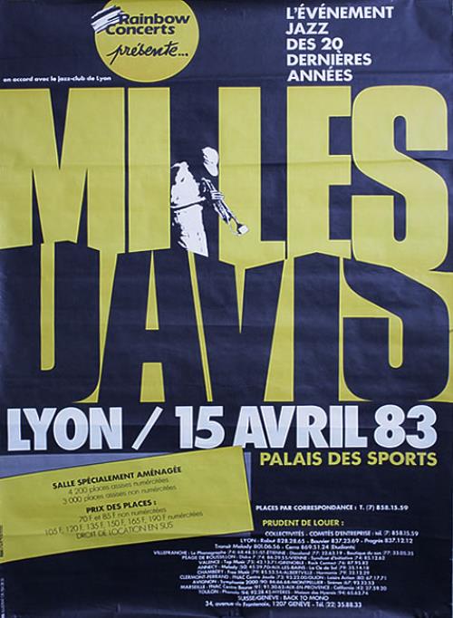 Miles Davis Live At The Palais Des Sports Concert Poster poster French MDAPOLI524541