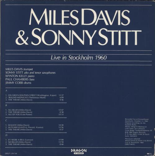 Miles Davis Live In Stockholm 1960 2-LP vinyl record set (Double LP Album) Swedish MDA2LLI694034