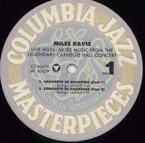 Miles Davis Live Miles vinyl LP album (LP record) US MDALPLI540928