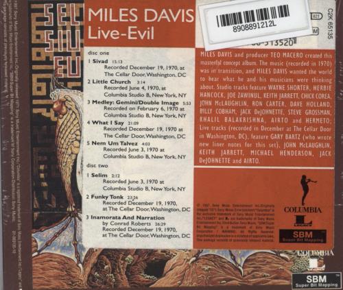 Miles Davis Live-Evil - Sealed 2 CD album set (Double CD) US MDA2CLI836767
