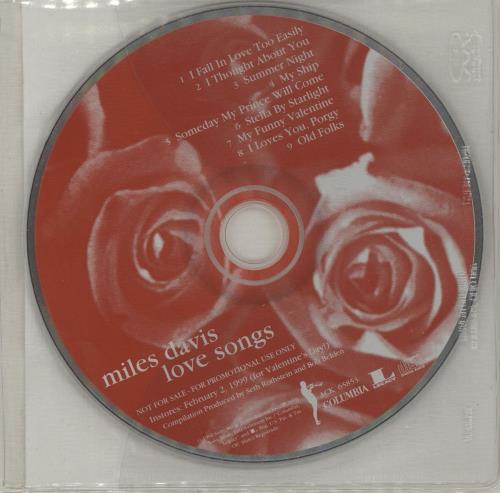 Miles Davis Love Songs CD album (CDLP) US MDACDLO288298