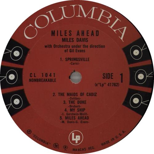 Miles Davis Miles Ahead - Six Eye - Trumpet Sleeve vinyl LP album (LP record) US MDALPMI671432
