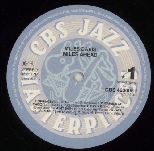 Miles Davis Miles Ahead vinyl LP album (LP record) Dutch MDALPMI871646