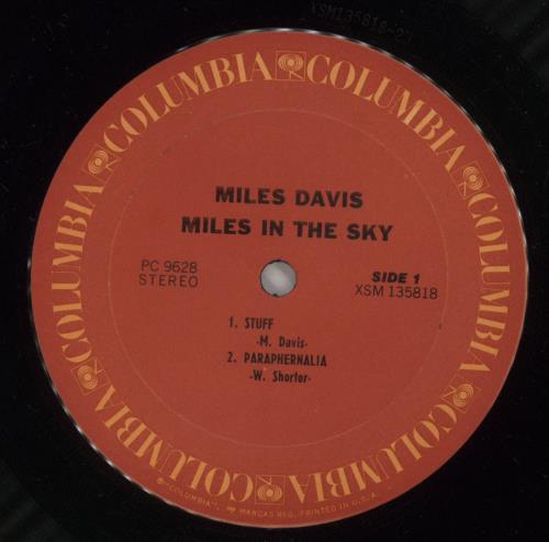 Miles Davis Miles In The Sky - VG vinyl LP album (LP record) US MDALPMI886825