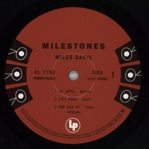 Miles Davis Milestones - 180 Gram Vinyl vinyl LP album (LP record) Japanese MDALPMI865017
