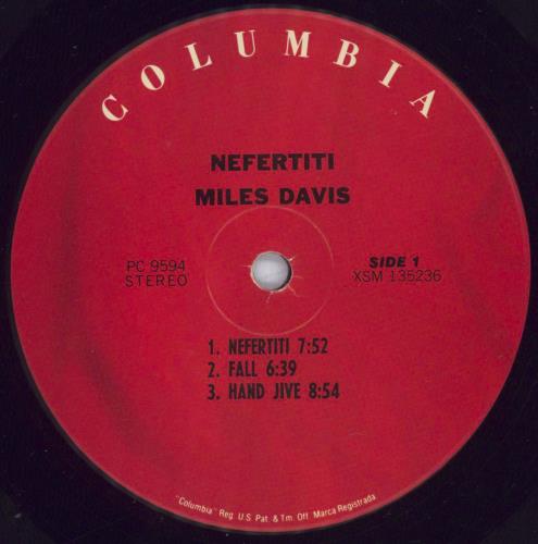 Miles Davis Nefertiti vinyl LP album (LP record) US MDALPNE832738