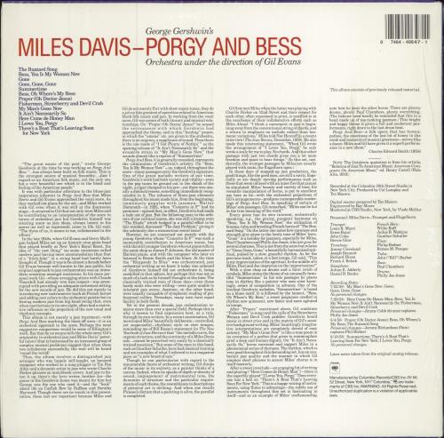 Miles Davis Porgy And Bess - Sealed + 180g vinyl LP album (LP record) US MDALPPO783374