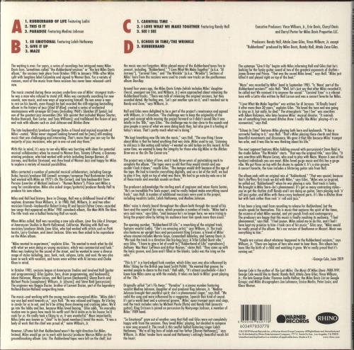 Miles Davis Rubberband 2-LP vinyl record set (Double LP Album) UK MDA2LRU794041