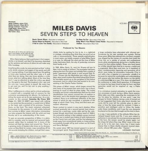 Miles Davis Seven Steps To Heaven vinyl LP album (LP record) US MDALPSE314173