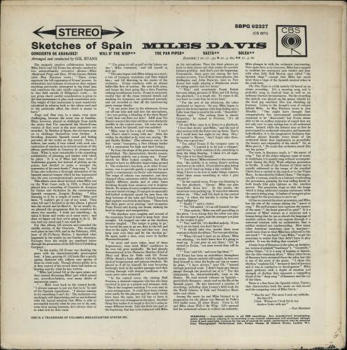 Miles Davis Sketches Of Spain VG/EX vinyl LP album (LP record) UK MDALPSK765635