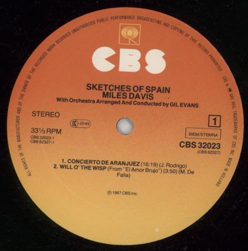 Miles Davis Sketches Of Spain vinyl LP album (LP record) Dutch MDALPSK869092