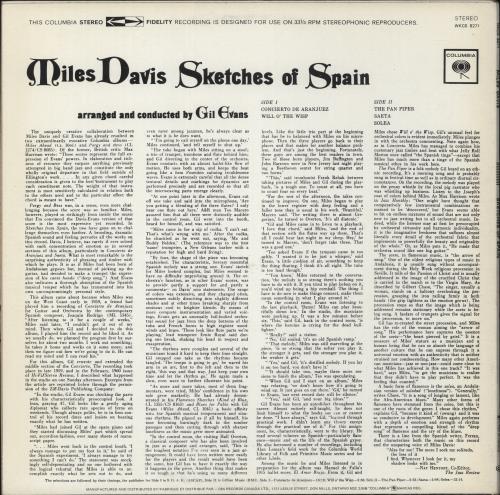 Miles Davis Sketches Of Spain vinyl LP album (LP record) Canadian MDALPSK889275