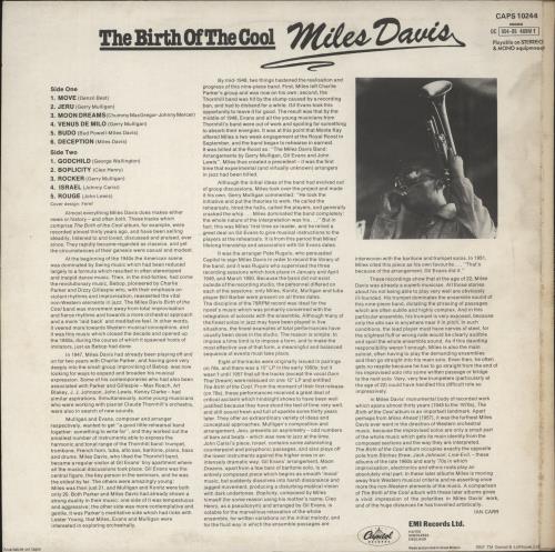 Miles Davis The Birth Of The Cool - front lam p/s vinyl LP album (LP record) UK MDALPTH314128