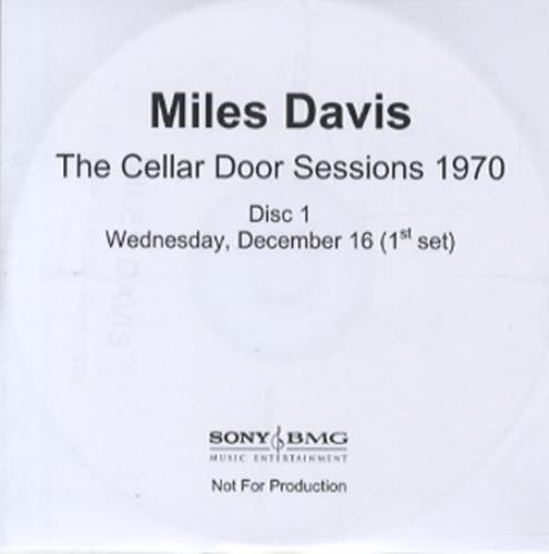 Miles Davis The Cellar Door Sessions 1970 CD-R acetate UK MDACRTH345602