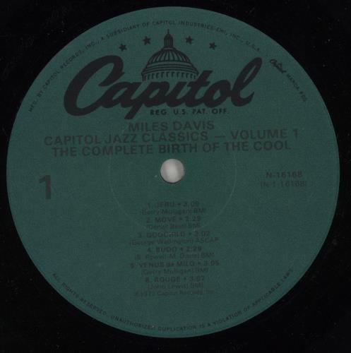 Miles Davis The Complete Birth Of The Cool vinyl LP album (LP record) US MDALPTH479298