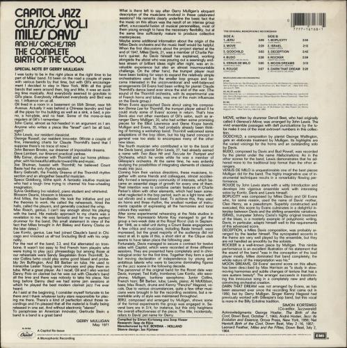 Miles Davis The Complete Birth Of The Cool vinyl LP album (LP record) US MDALPTH479298