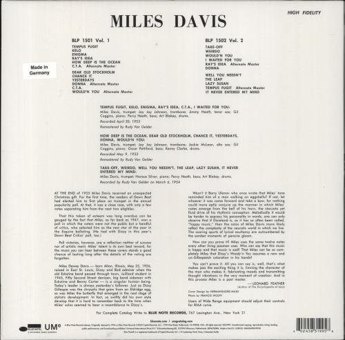 Miles Davis Volume 2: Remastered - 180 Gram - Sealed vinyl LP album (LP record) UK MDALPVO838475