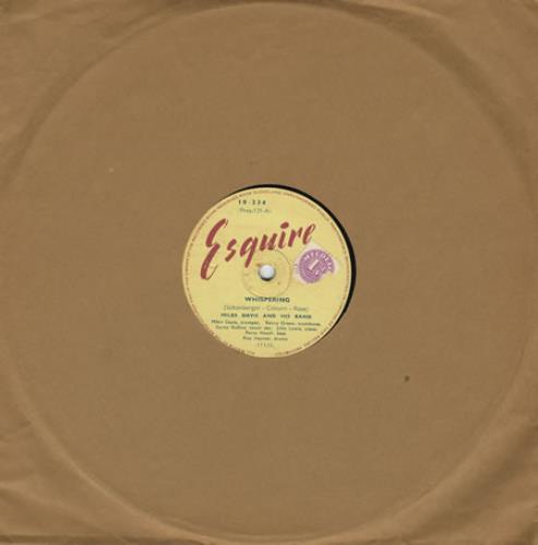 Miles Davis Whispering 78rpm shellac record UK MDA78WH394437