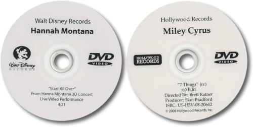 Miley Cyrus 7 Things / Start All Over 2-disc CD/DVD set US MYC2DTH476612