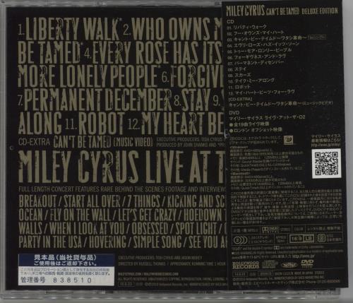 Miley Cyrus Can't Be Tamed - Deluxe Edition 2-disc CD/DVD set Japanese MYC2DCA664148
