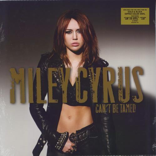 Miley Cyrus Can't Be Tamed - Gold & Black Vinyl vinyl LP album (LP record) US MYCLPCA781320