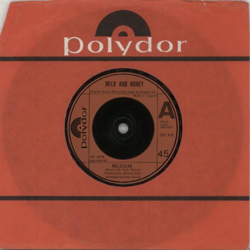 Milk And Honey Hallelujah 7" vinyl single (7 inch record / 45) UK NL807HA559754