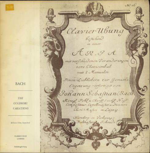 Millicent Silver Bach: The Goldberg Variations vinyl LP album (LP record) UK 4MQLPBA783930