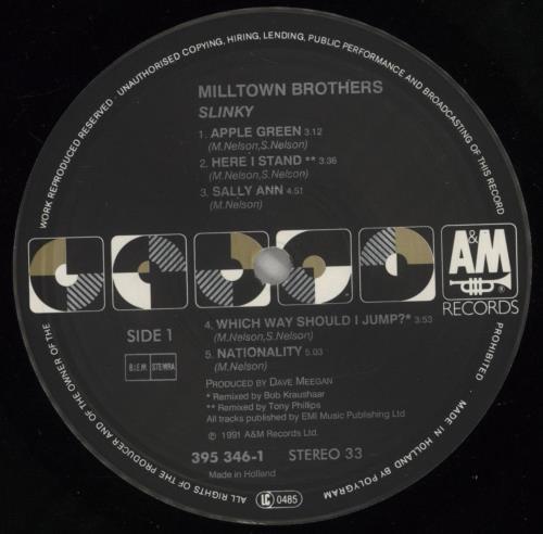 Milltown Brothers Slinky vinyl LP album (LP record) UK MILLPSL515997