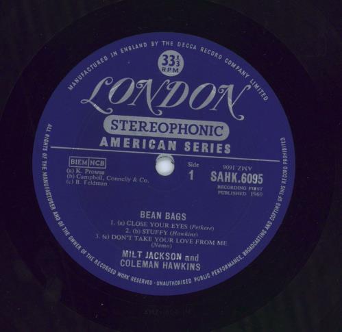 Milt Jackson Bean Bags vinyl LP album (LP record) UK MJ1LPBE446393