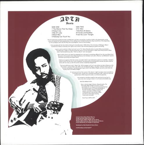 Milton Wright Original Friends And Buddies vinyl LP album (LP record) UK 0N4LPOR735154