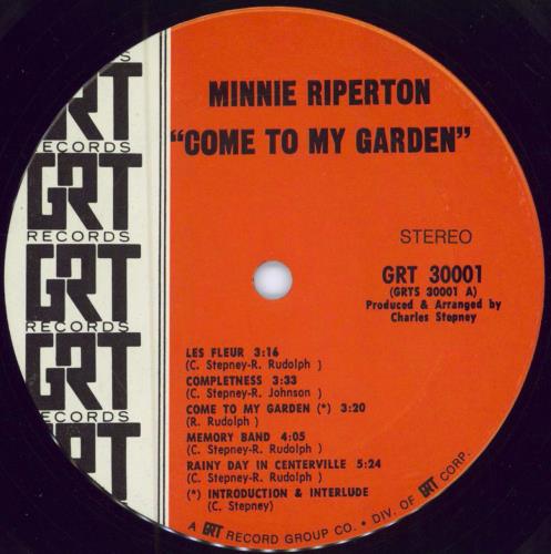 Minnie Riperton Come To My Garden vinyl LP album (LP record) US MNRLPCO781389