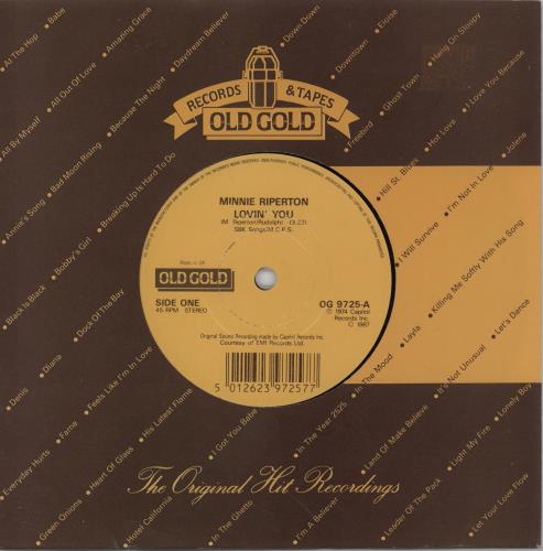 Minnie Riperton Lovin' You - Old Gold 7" vinyl single (7 inch record / 45) UK MNR07LO755852