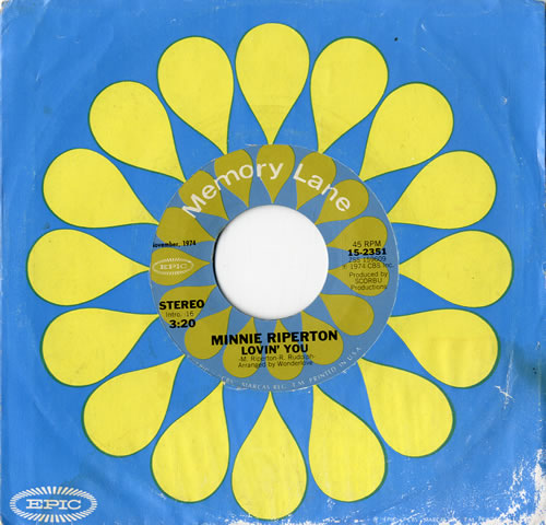 Minnie Riperton Lovin' You 7" vinyl single (7 inch record / 45) US MNR07LO596087