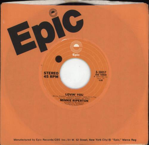 Minnie Riperton Lovin' You 7" vinyl single (7 inch record / 45) US MNR07LO689873