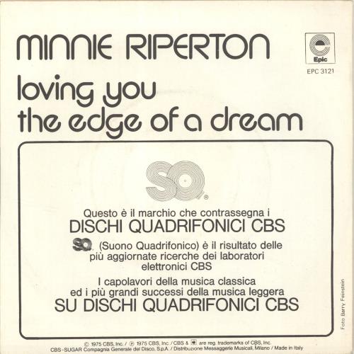 Minnie Riperton Lovin' You 7" vinyl single (7 inch record / 45) Italian MNR07LO691717