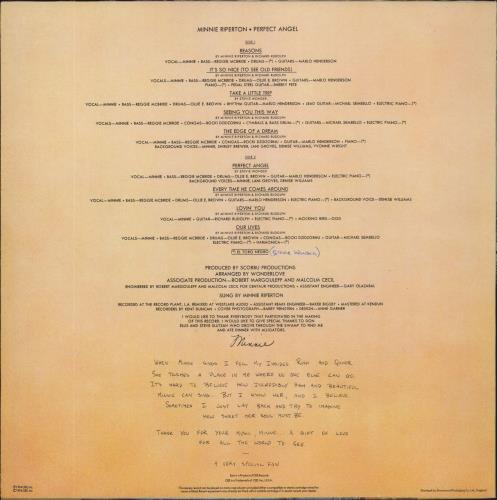 Minnie Riperton Perfect Angel vinyl LP album (LP record) UK MNRLPPE374707