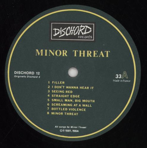Minor Threat Minor Threat - Green Cover vinyl LP album (LP record) French M1ALPMI850358