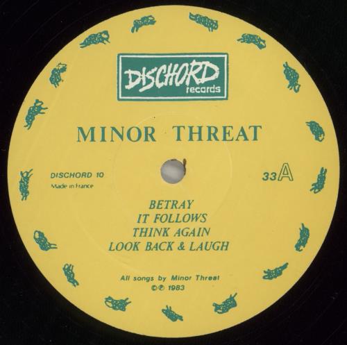 Minor Threat Out Of Step - $8 + Insert vinyl LP album (LP record) US M1ALPOU874171