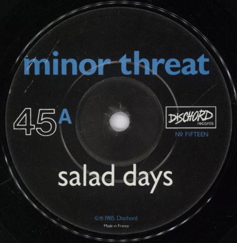 Minor Threat Salad Days + Inner 7" vinyl single (7 inch record / 45) US M1A07SA548493