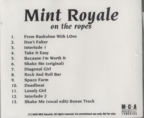 Mint Royale On The Ropes CD album (CDLP) US MYACDON472147