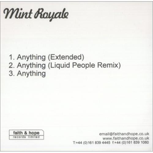 Mint Royale Anything UK Promo CDR acetate (424509)